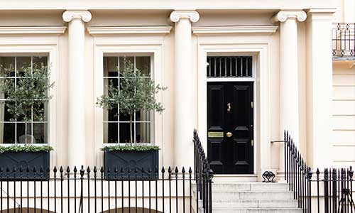 Black front door