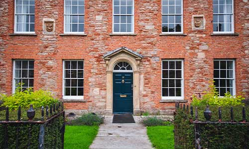 Front door of big house